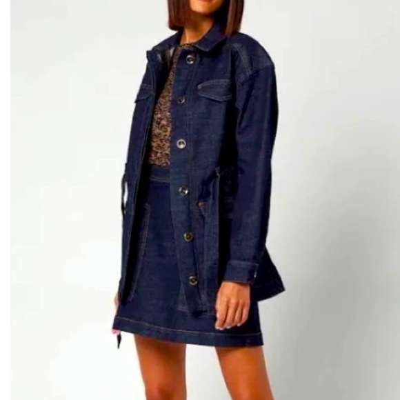 COPY - TED BAKER GELLIER DENIM UTILITY JACKET SZ US 10/12 TED SZ 4 - Picture 2 of 13